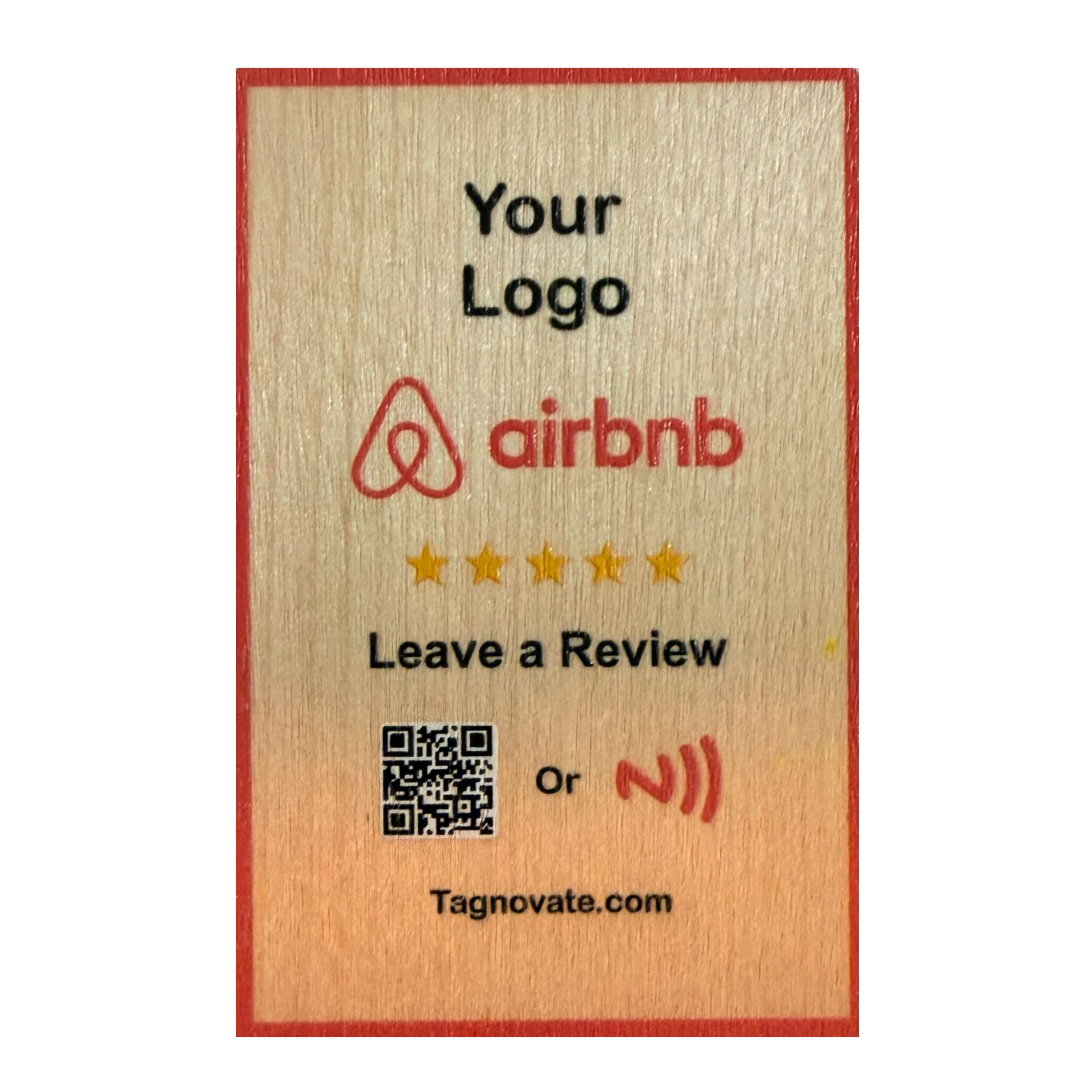 Airbnb Wooden NFC reviews Cards