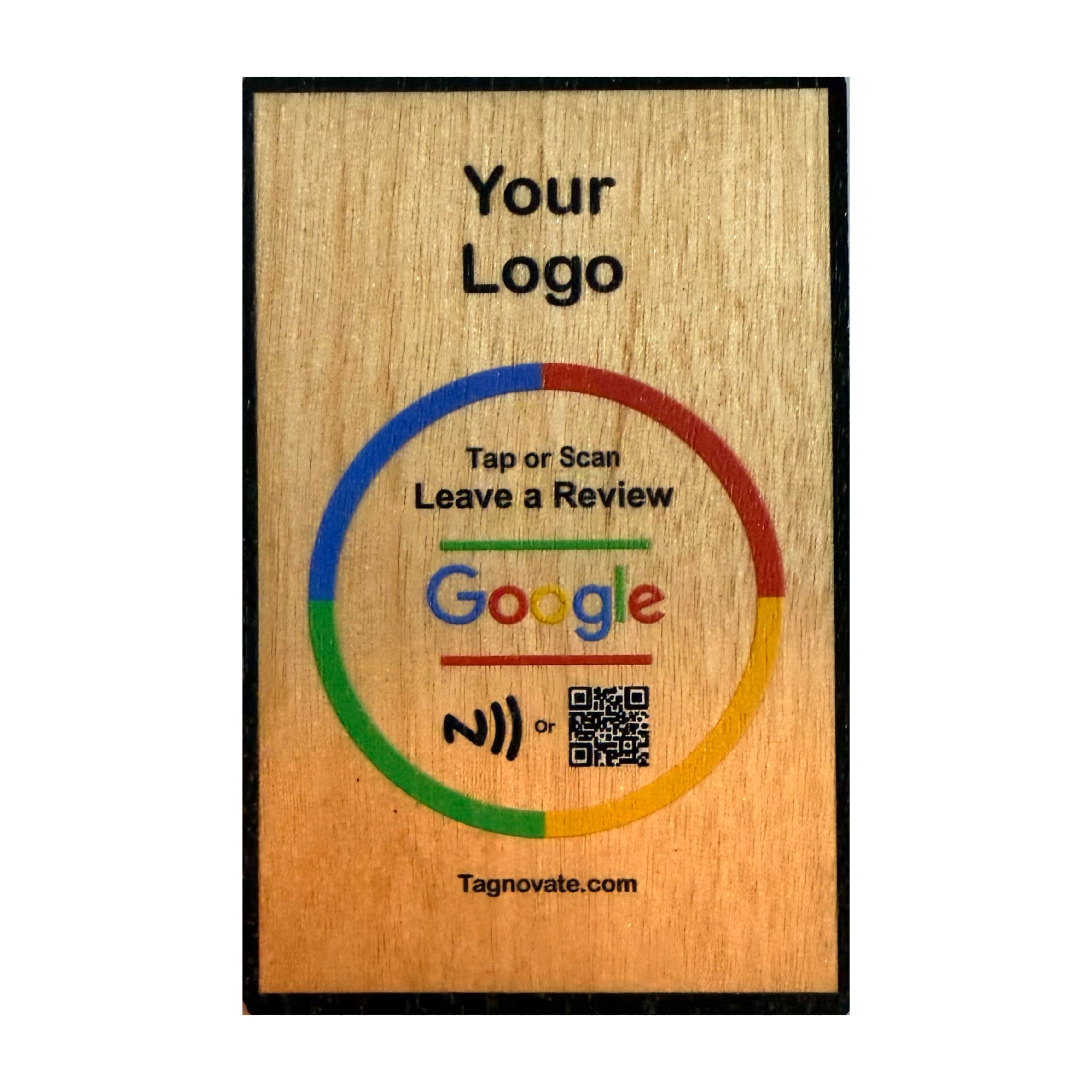 Reviews NFC Wooden Cards with QR Code