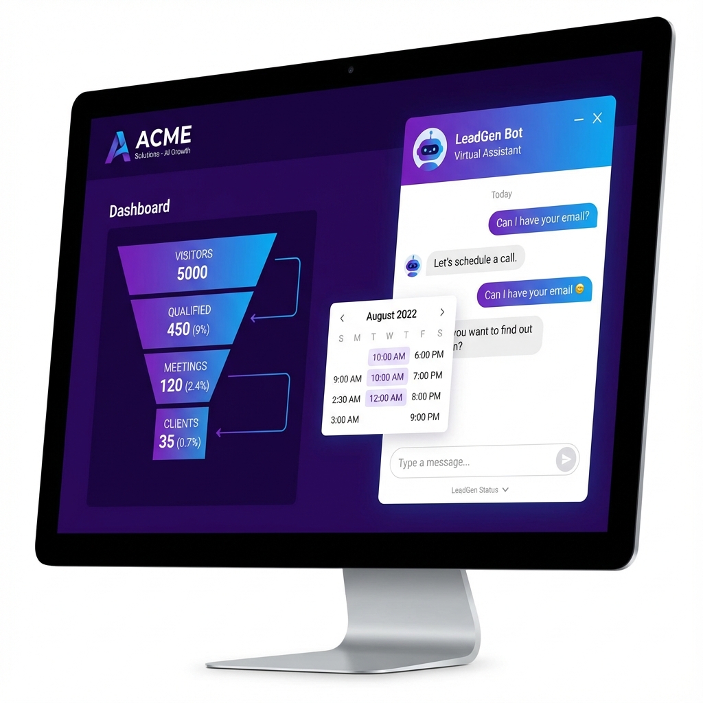 A high-conversion sales funnel showing visitors being magically transformed into qualified leads via a chat bubble